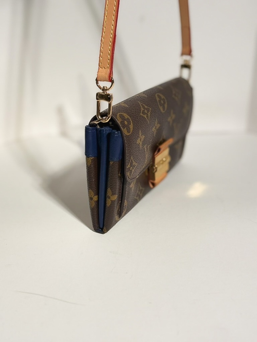 Louis Vuitton Monogram Elysee Wallet Navy with strap attachment - Picture 5 of 11